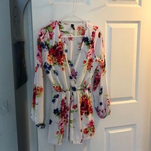 Floral Long Sleeve Romper